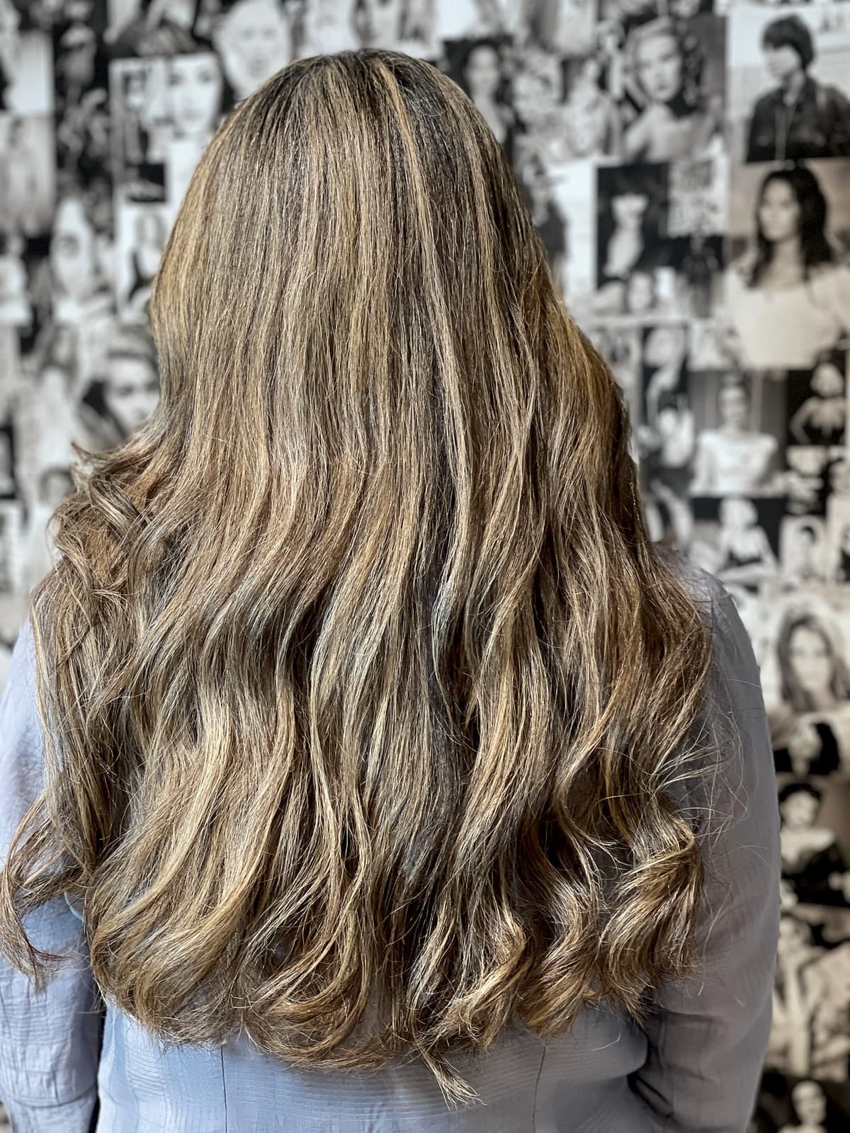 Long balayage hair colour by Afsaneh Farahmand in Marbella